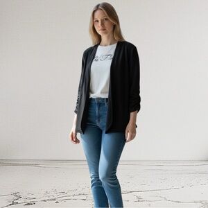 Vintage Fendi viscose/silk blend blazer, size M, sleek open style